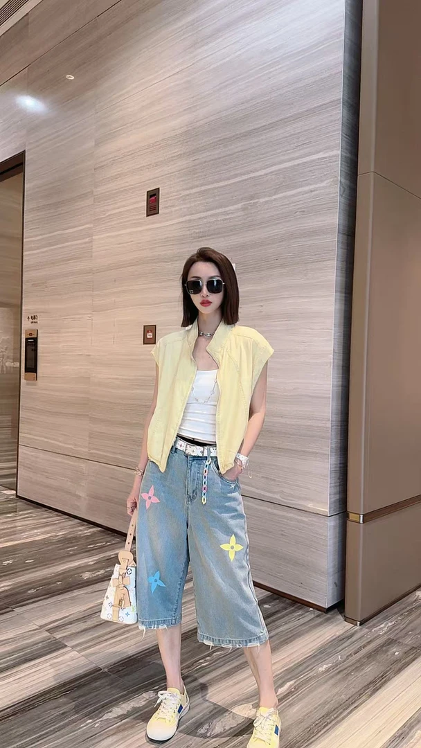 熙薇【晚星点点】2025春夏新款巨显瘦休闲七分牛仔裤H2695