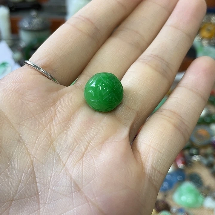 翡翠散珠精美雕刻物件物件