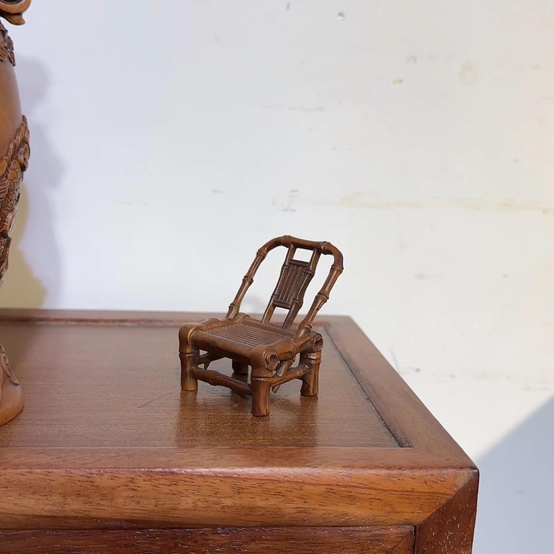 石***沈木复古装饰摆件小椅子高5.5厘米