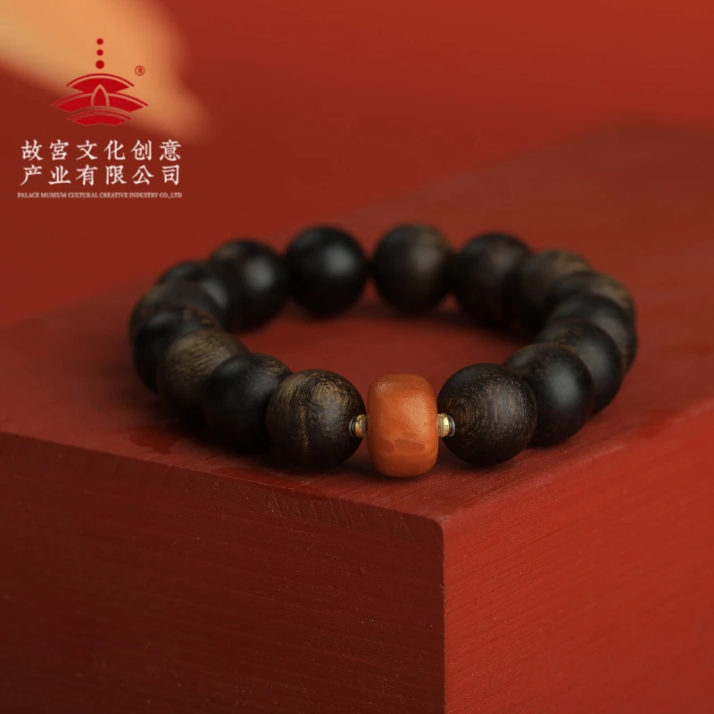 沉香【重华岁贡】沉香手串-沉水赛级留疤老白棋1.2沉香手串-老蜜蜡