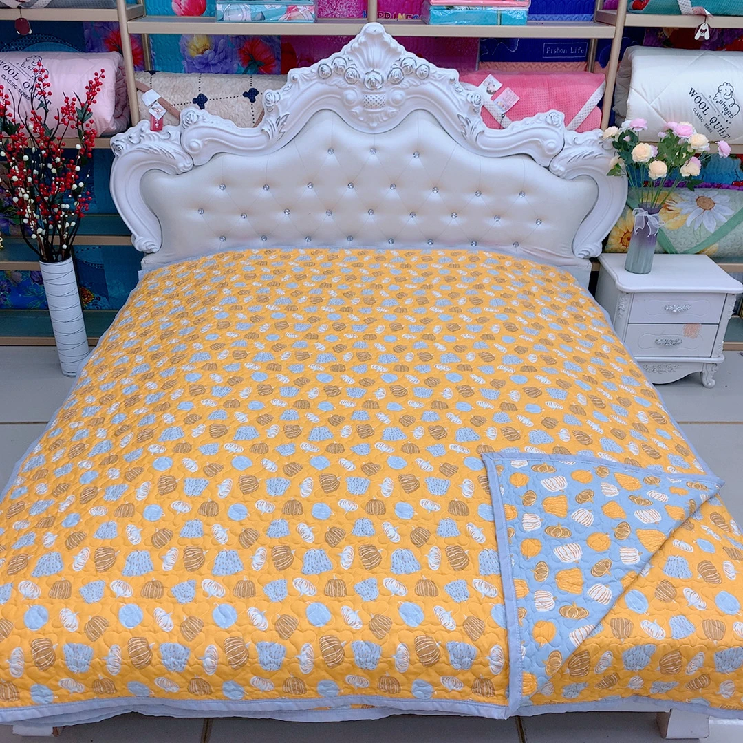 金丝南瓜 双面床盖 2米乘2.3米 加厚