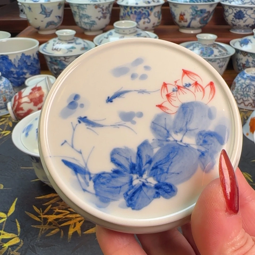 荷花鳜鱼盖置一个