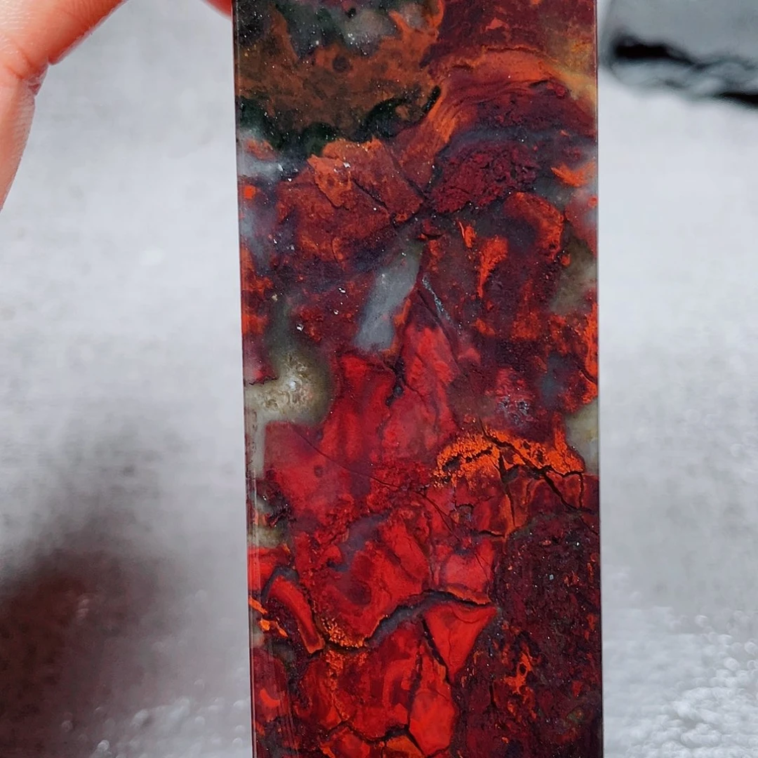 玉桂林鸡血玉印章镇尺13