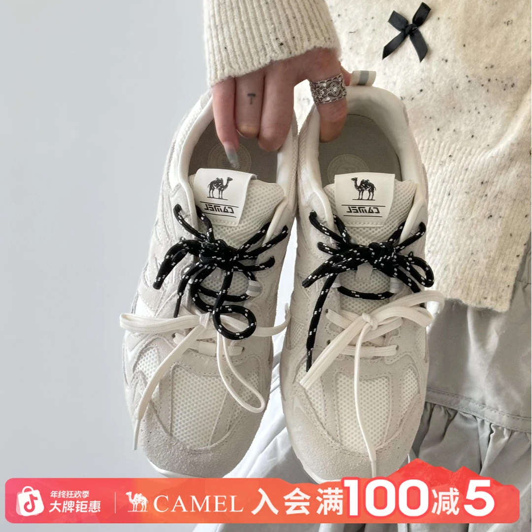 【流年】骆驼德训鞋薄底2025秋冬新款防滑复古休闲运动户外慢跑鞋女