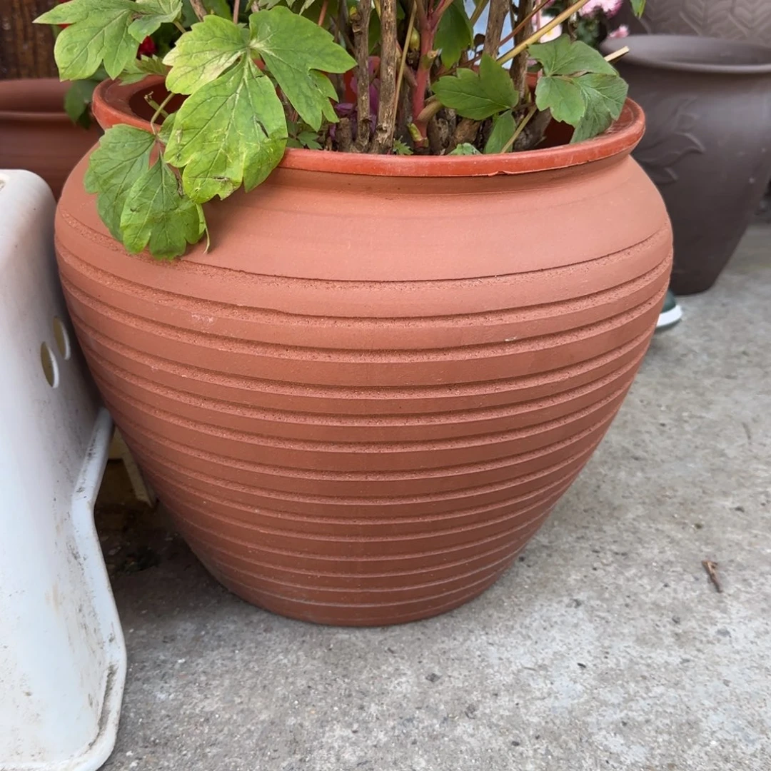 紫砂花盆口30高30宜兴紫砂