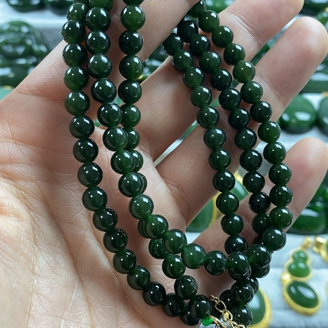 和田玉（碧玉）未镶嵌颈饰6mm