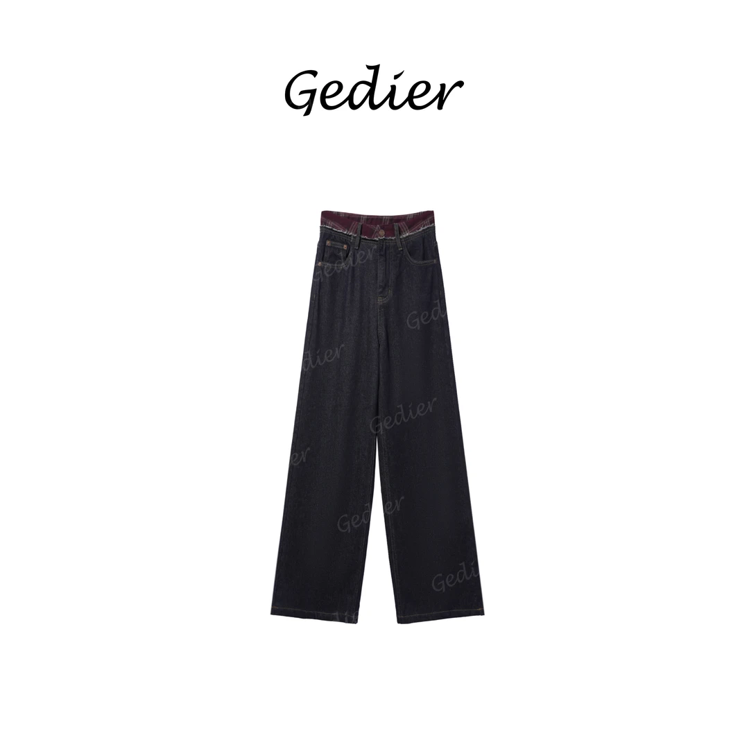 【歌蒂尔Gedier】女士舒适春季百搭牛仔裤KGF50013Y