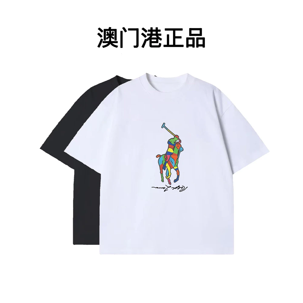 澳门港正品纯棉T恤小众设计师潮牌时尚夏季圆领宽松男装#2440