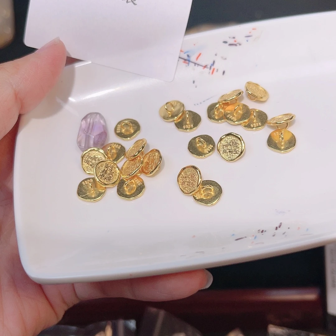 紫晶珠宝半成品银S925镀金镶嵌184