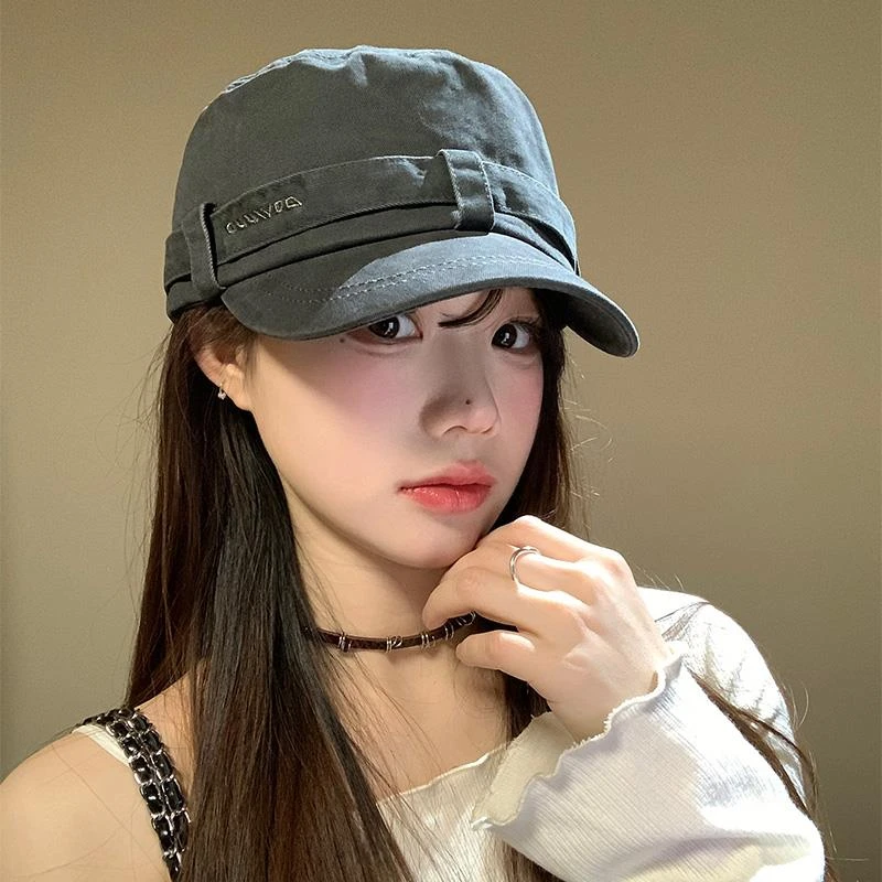 Bangke Lee复古牛仔棒球帽女韩版休闲百搭大头围帽子宽帽檐显脸小