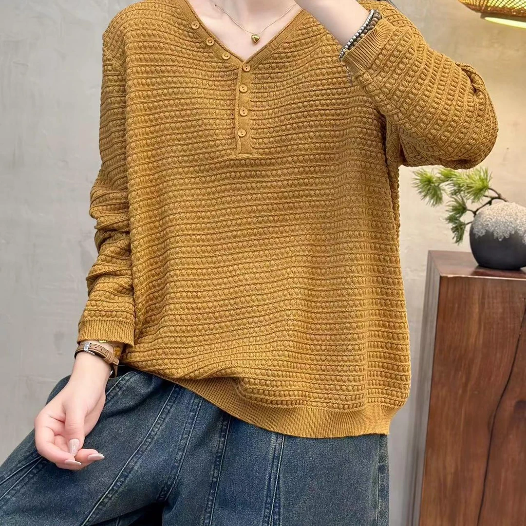 #3080 V领针织衫（90-150斤）