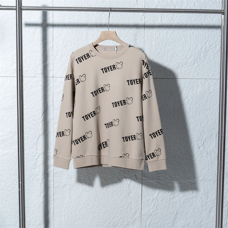 【退货补运费】春季剪标款男士时尚印花圆领卫衣男款长袖T恤3U111