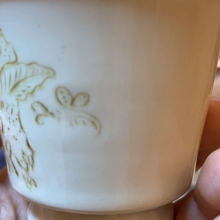 饮**池定窑纯手工仿古小杯子