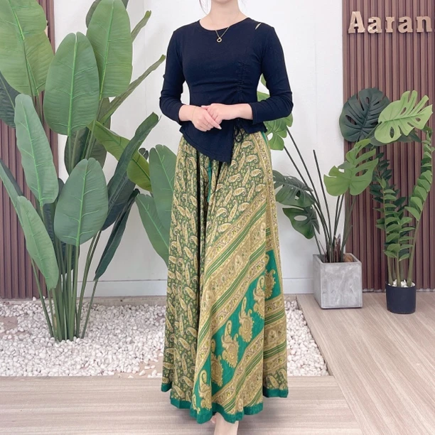 507 绿色 Aarani 尼泊尔高端大摆裙