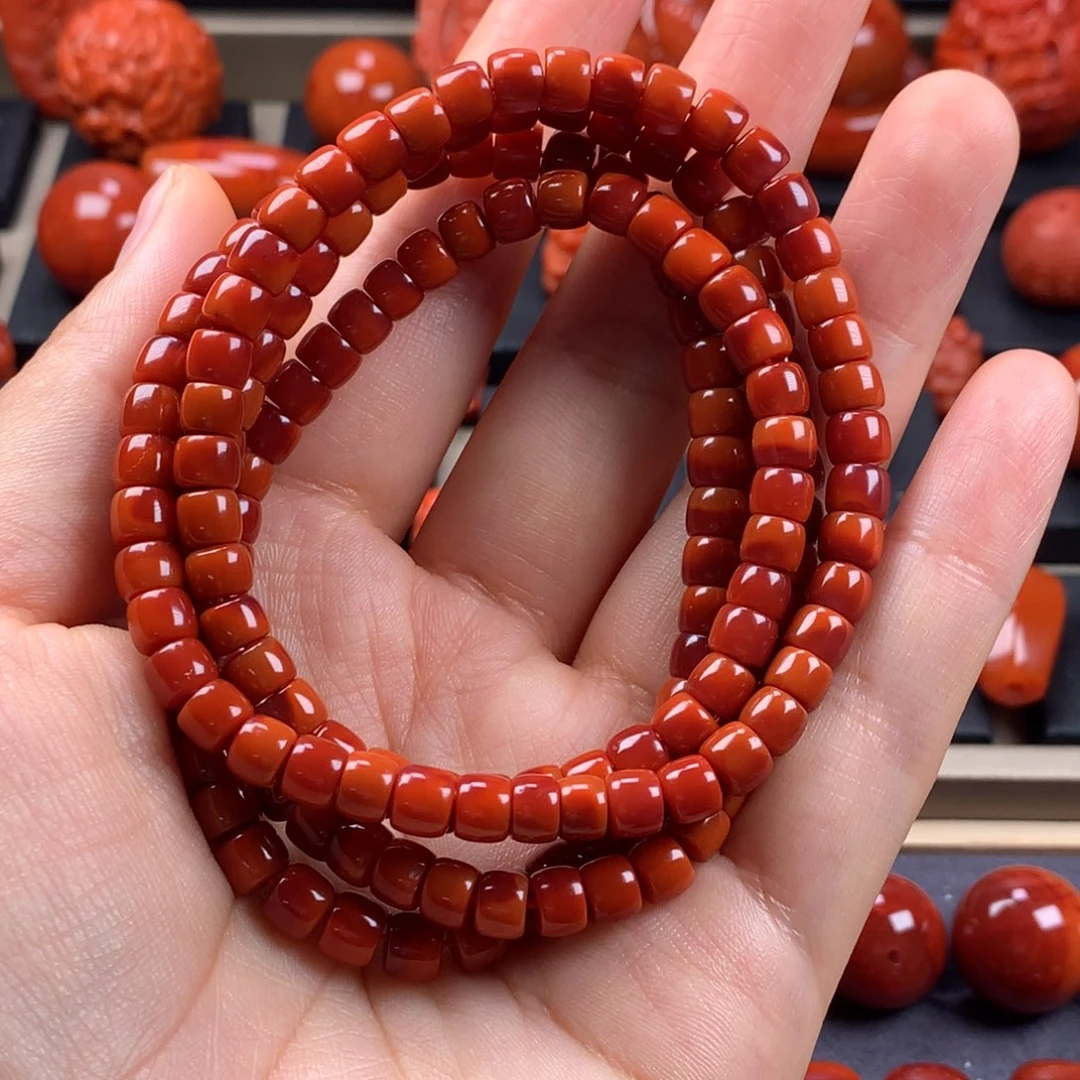 南红玛瑙未镶嵌直切5.7MM多圈