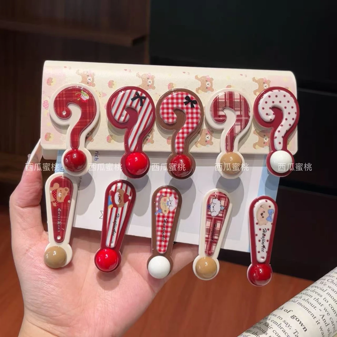 J趣味卡通创意小狗问号发夹女刘海夹可爱鸭嘴夹子2025新款发卡