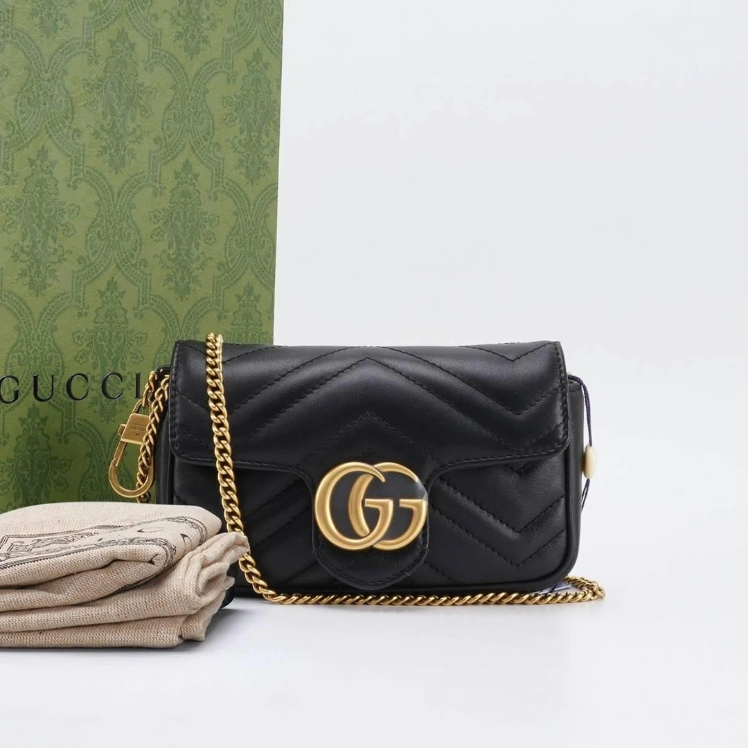 99新 GUCCI/古驰 【静文】马蒙mini斜挎包/BG22000002/98新