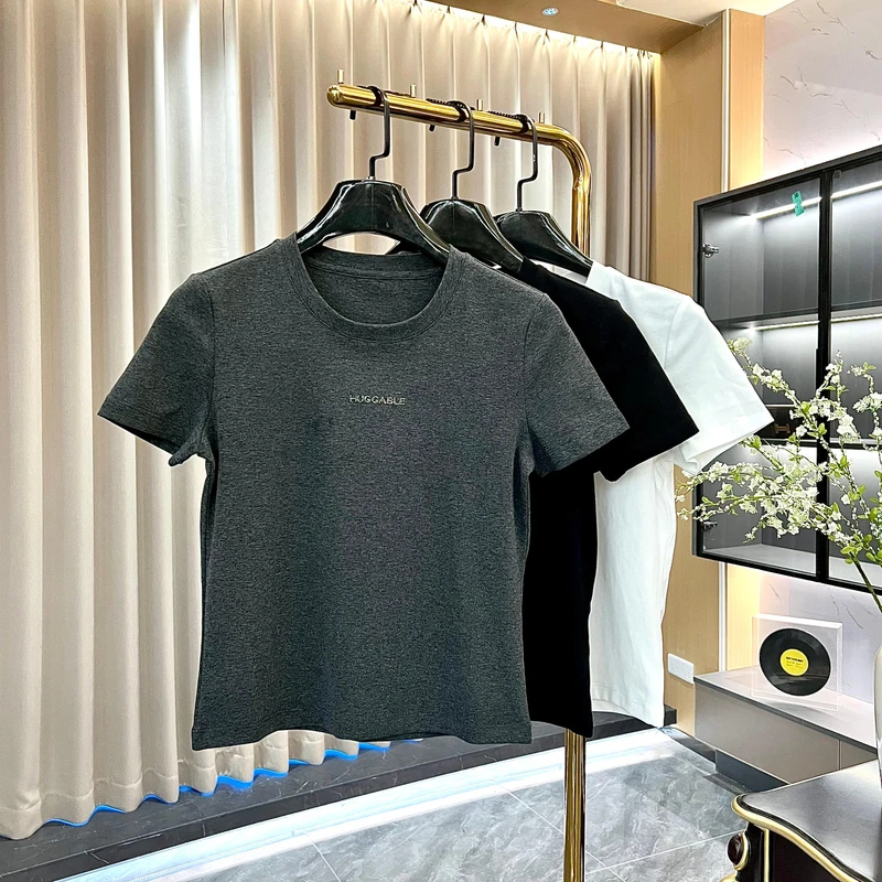 夏天极简风女士简约时尚短袖百搭T恤女GK-161