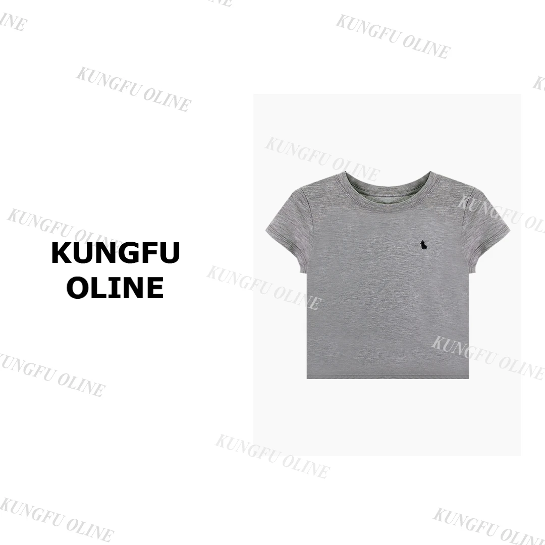 【桃桃】T0332天丝亚麻流行款卡通印花短袖T恤潮流休闲上衣