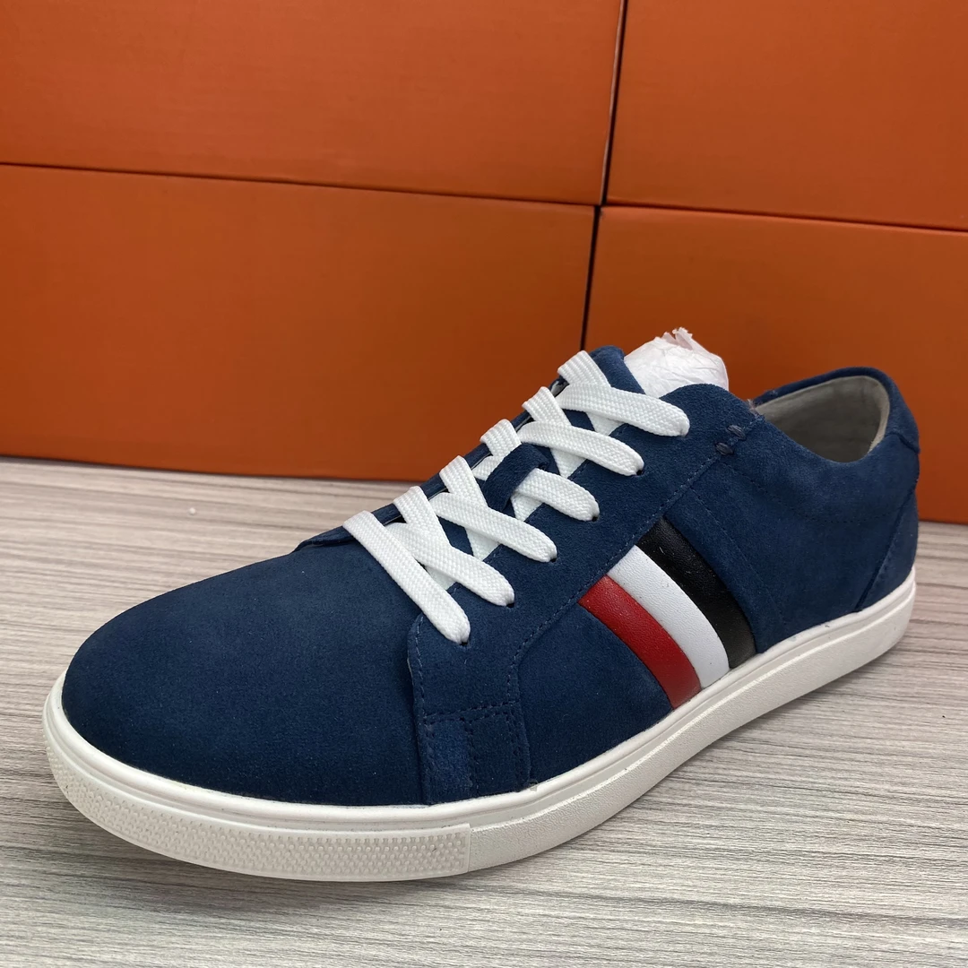 087磨砂皮薄款低帮休闲平跟乐福鞋时尚轻奢男款透气休闲鞋男鞋