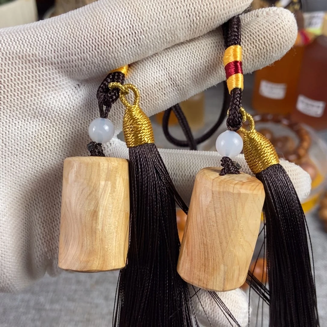 柏木（崖柏）手串/手链北太行高崖骨料无抛光 吊坠 炸