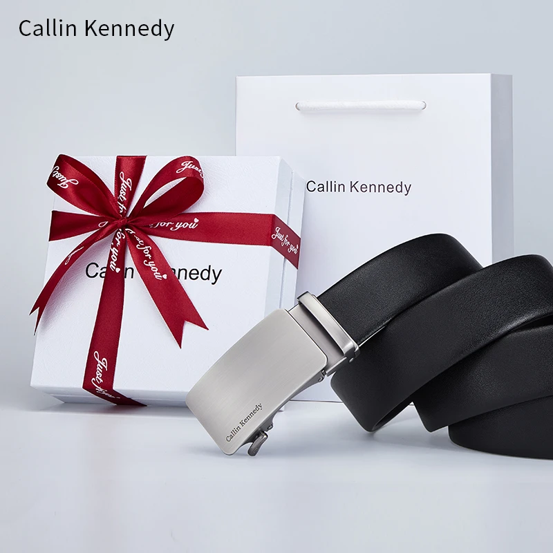 Callin Kennedy高档皮带男士自动扣2025新款真皮头层牛皮正品腰带