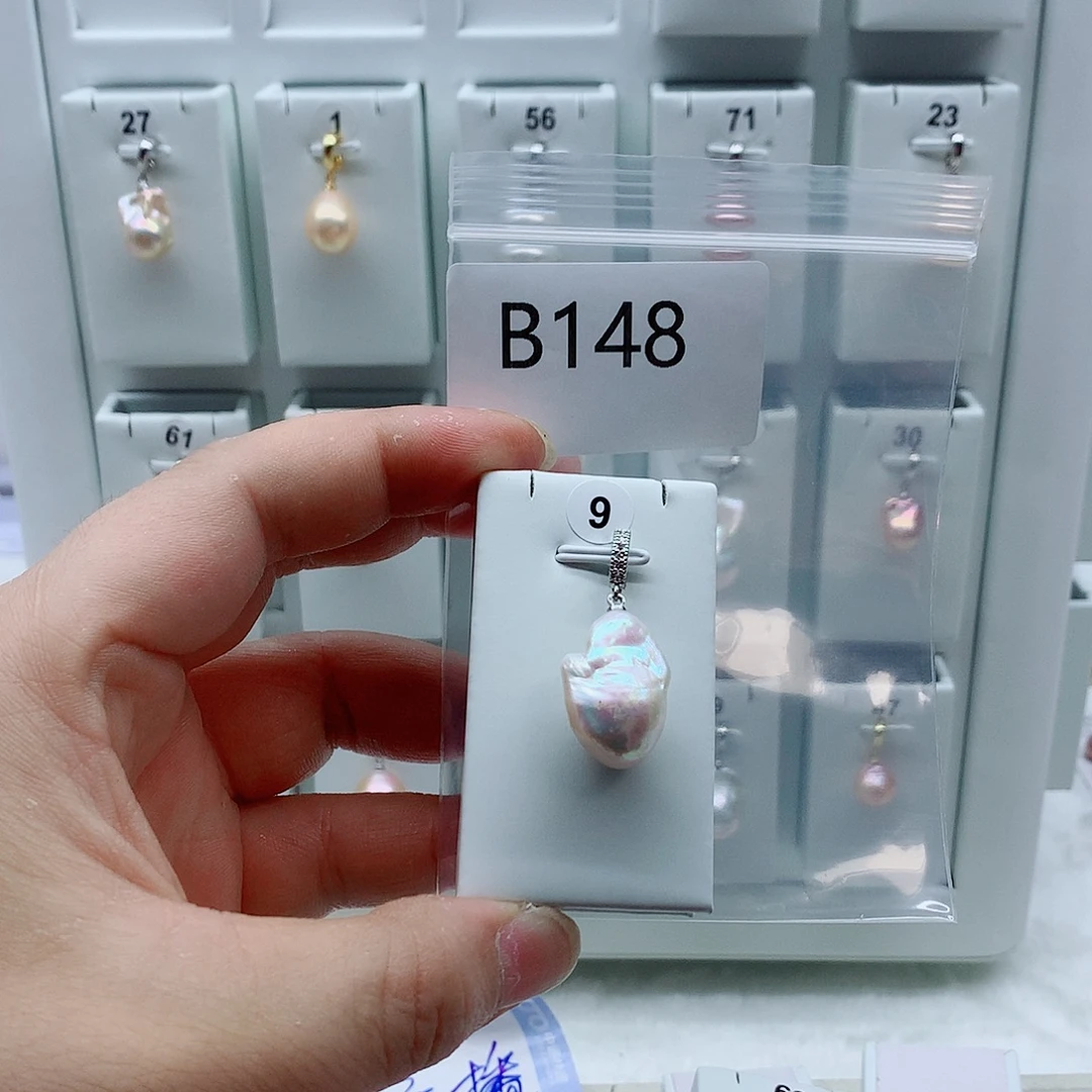 合金吊坠(不含链)淡水珍珠