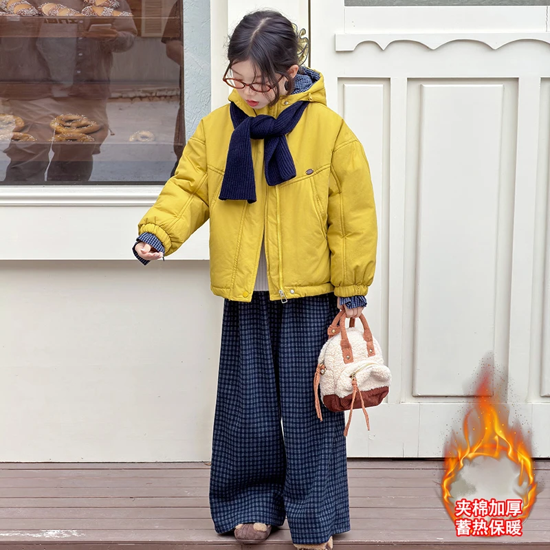 女童冬季棉衣2025新款洋气时尚保暖外套6-12岁中大童冬款衣服潮流