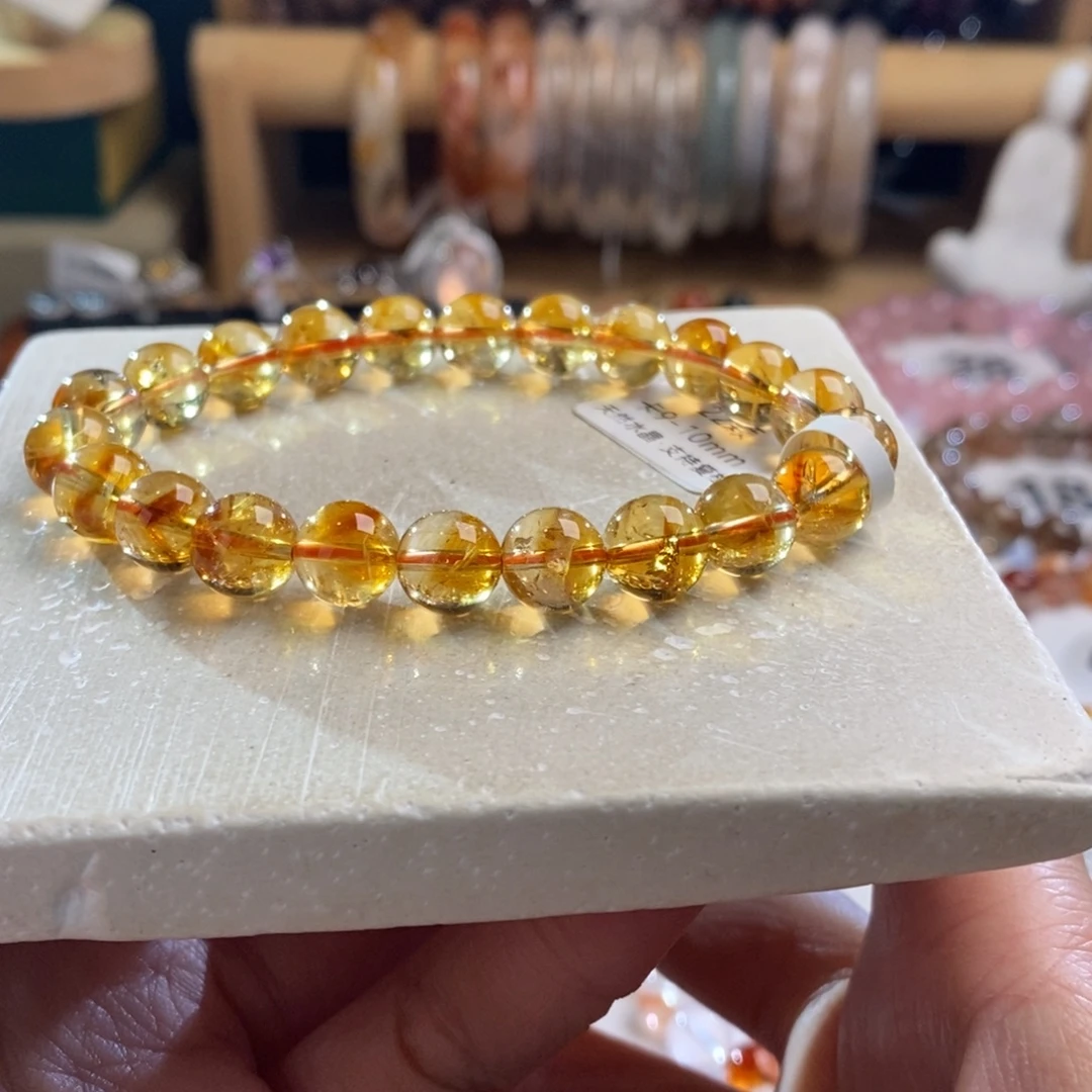 水晶未镶嵌手链黄塔晶