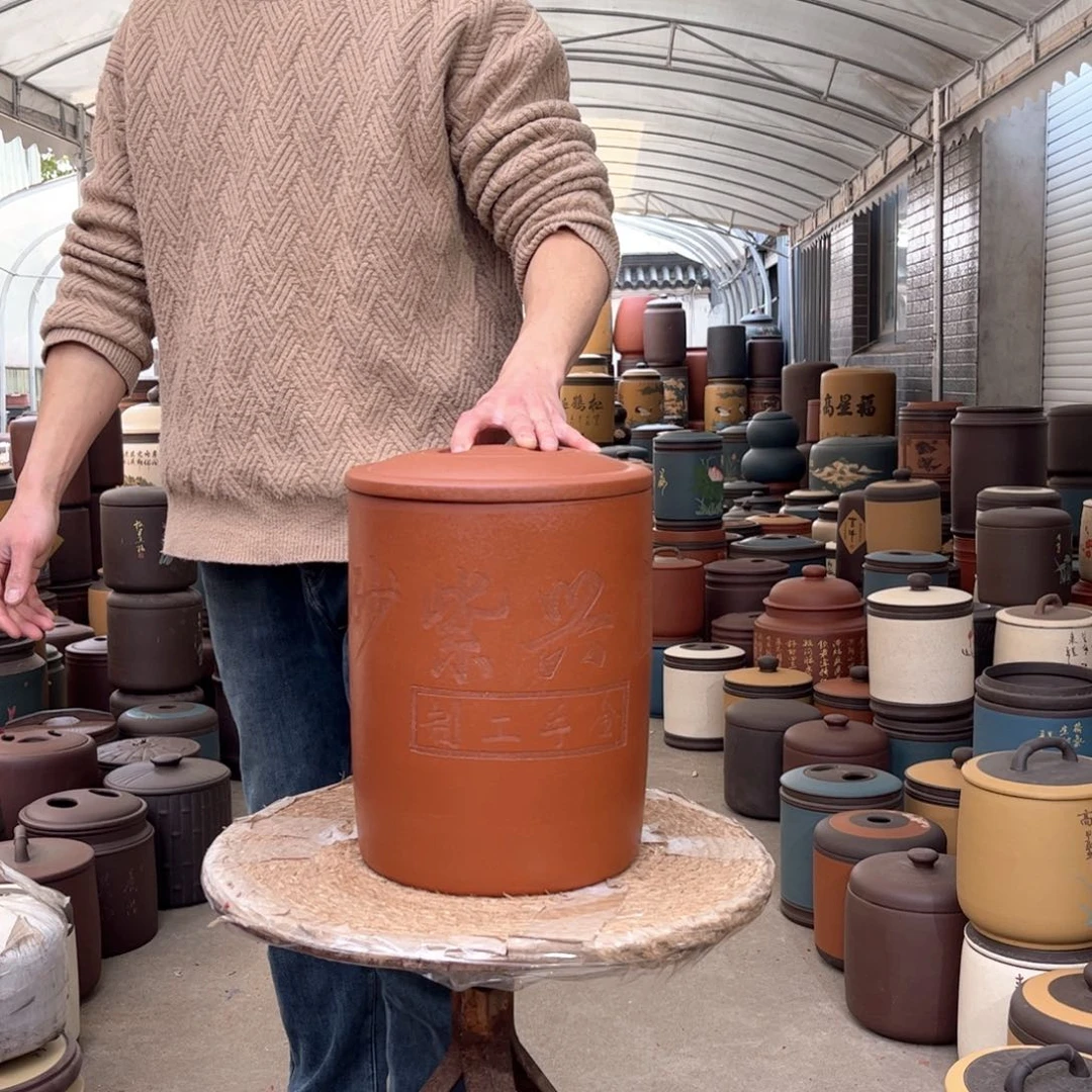 紫砂茶叶罐12 饼茶叶罐