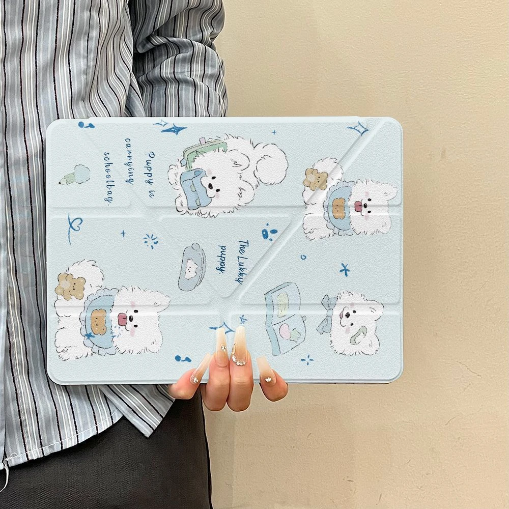 妙品蓝色小狗适用小米Pad7Pro11.2英寸保护套笔槽小米5/6平板防摔
