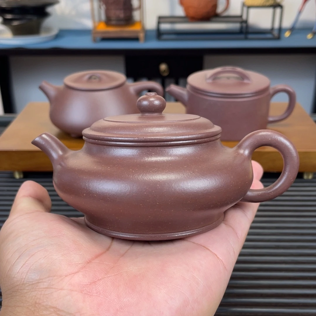 茶壶紫砂底槽青虚扁200cc