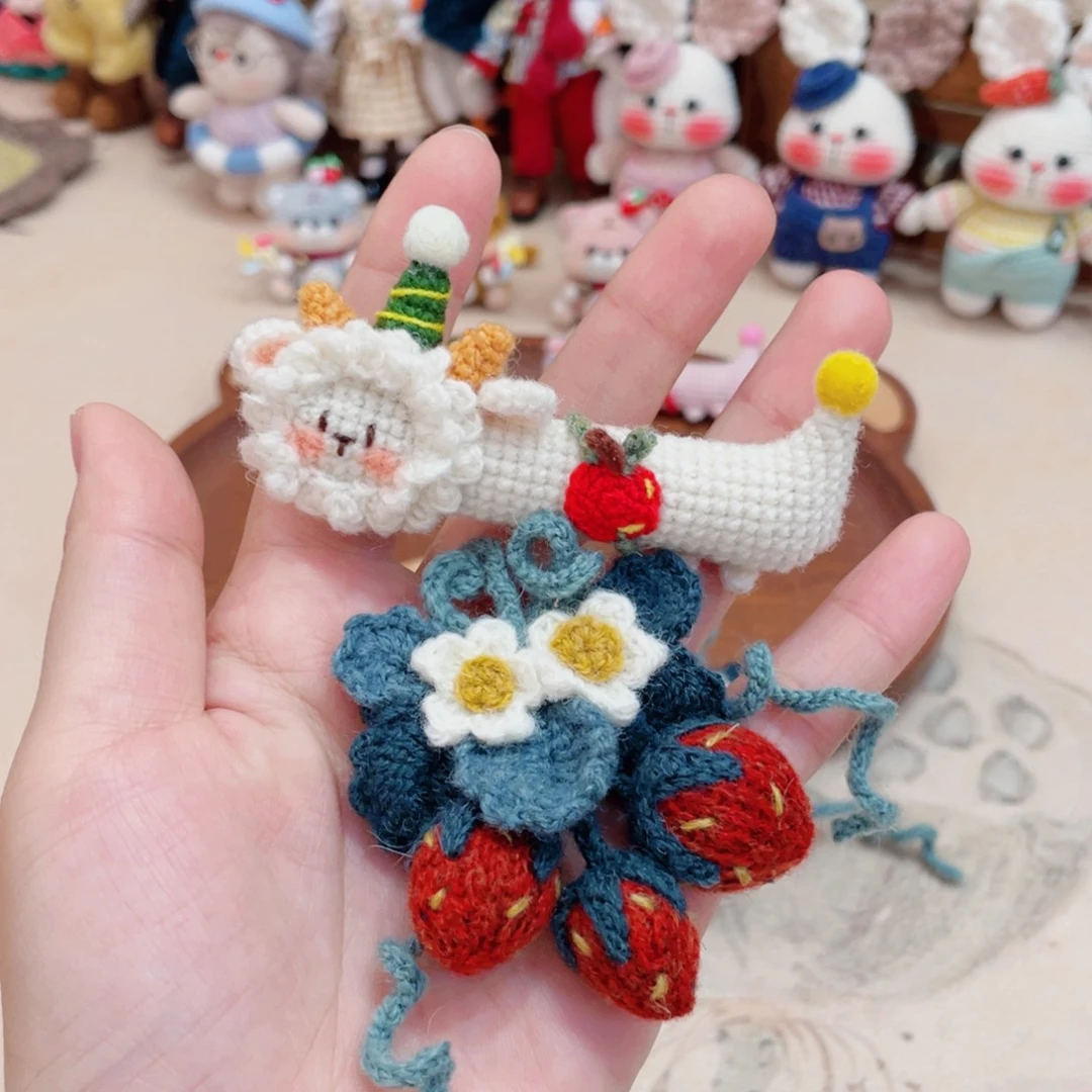 大***糖编织品棒针羊毛线胸针