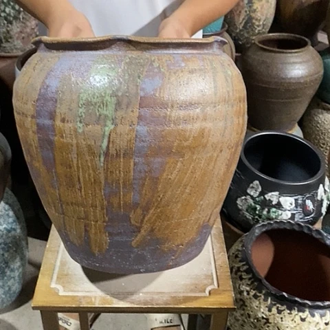 紫砂花盆口28高度31鎏金色88888