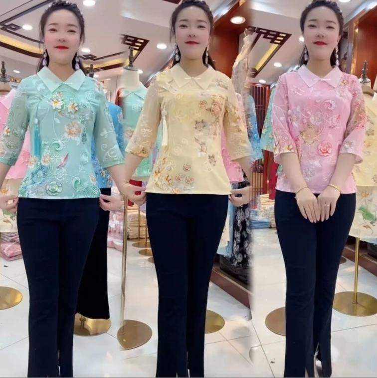 （BB26）2025新款夏季中国改良旗袍短款上衣