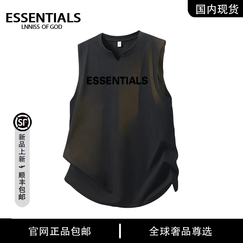 ESSENTIALS LNNISS夏季冰丝背心男吸湿透气速干无袖T恤