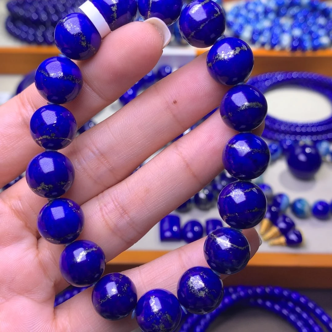 青金石未镶嵌手串12mm