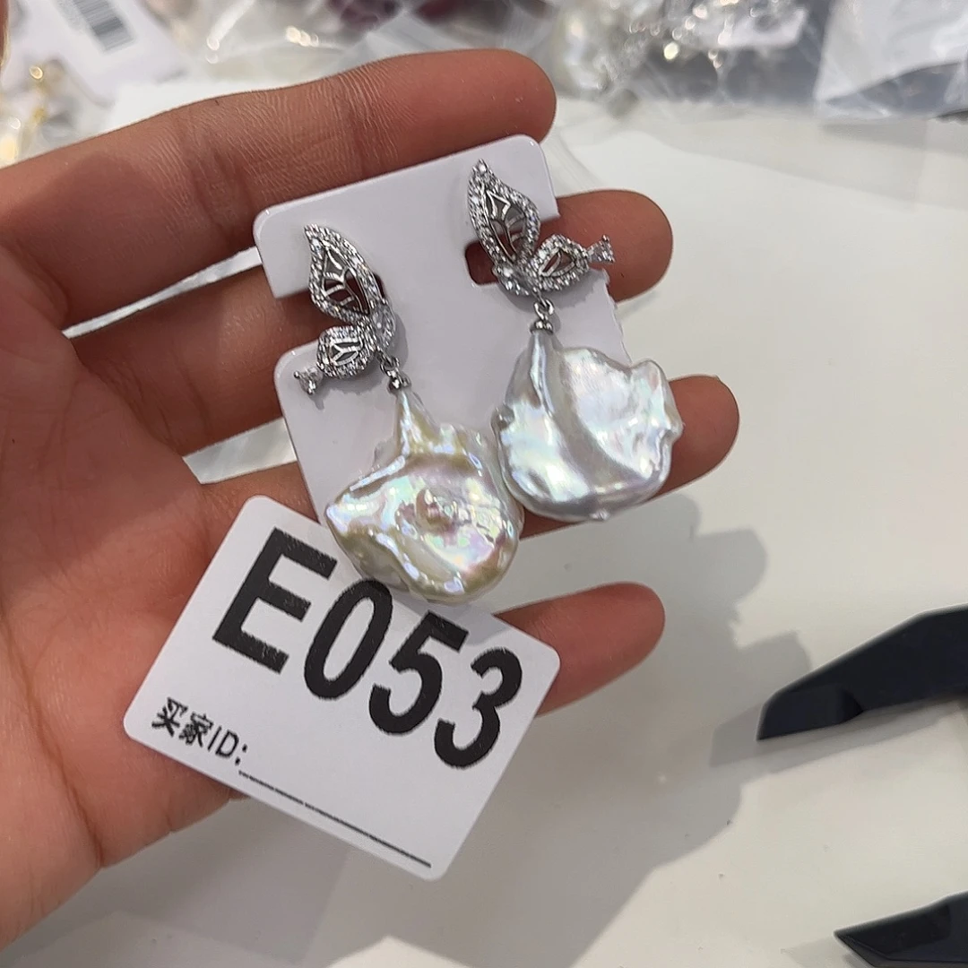 耳饰合金淡水珍珠