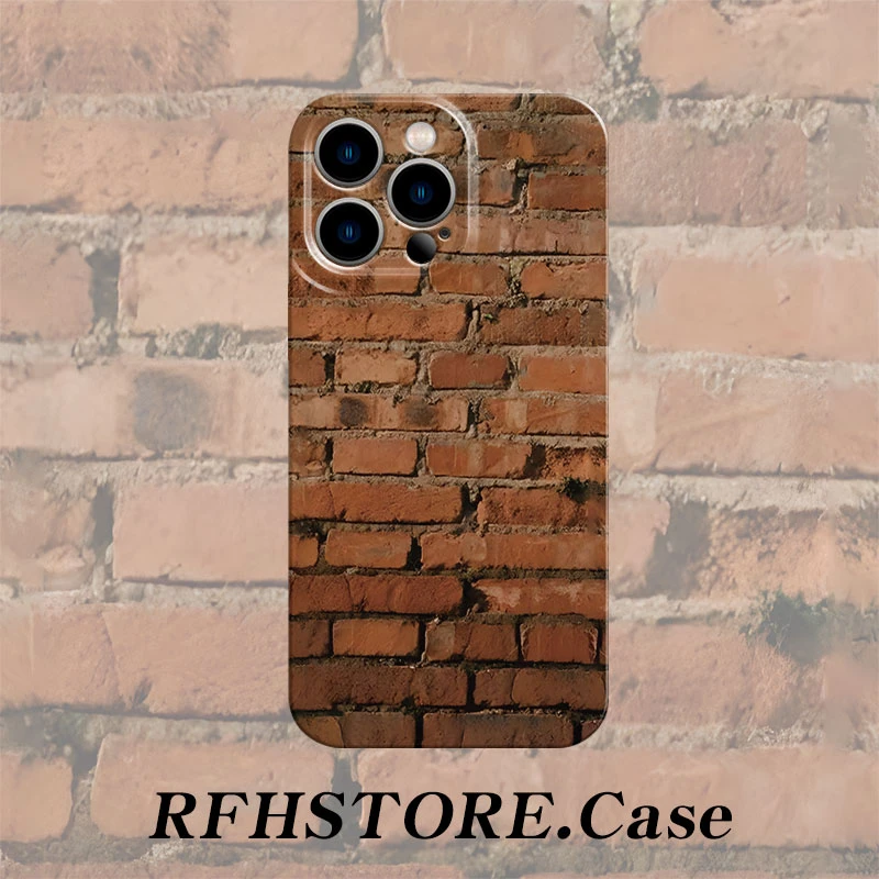 复古红墙砖适用iPhone16/15菲林手机壳华为P70vivo小米13oppo创意