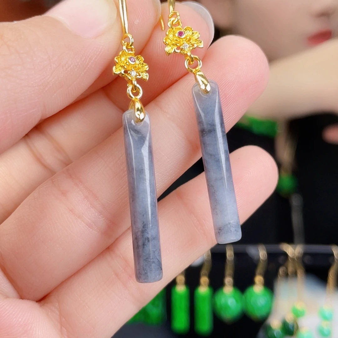 翡翠未镶嵌耳饰饰品