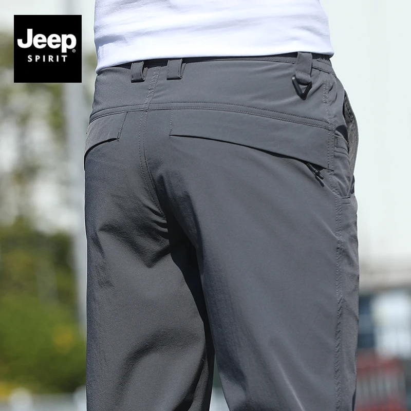 JEEP吉普秋季休闲裤男士爆款2025新款直筒春秋款弹力西裤长裤子男