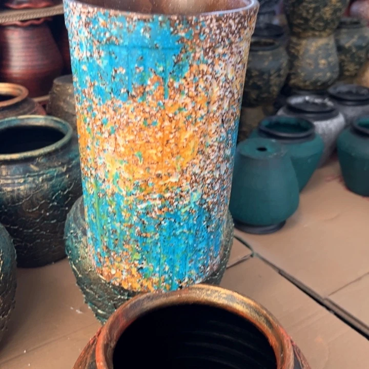 11.-1高24口15彩兰直筒瑕疵