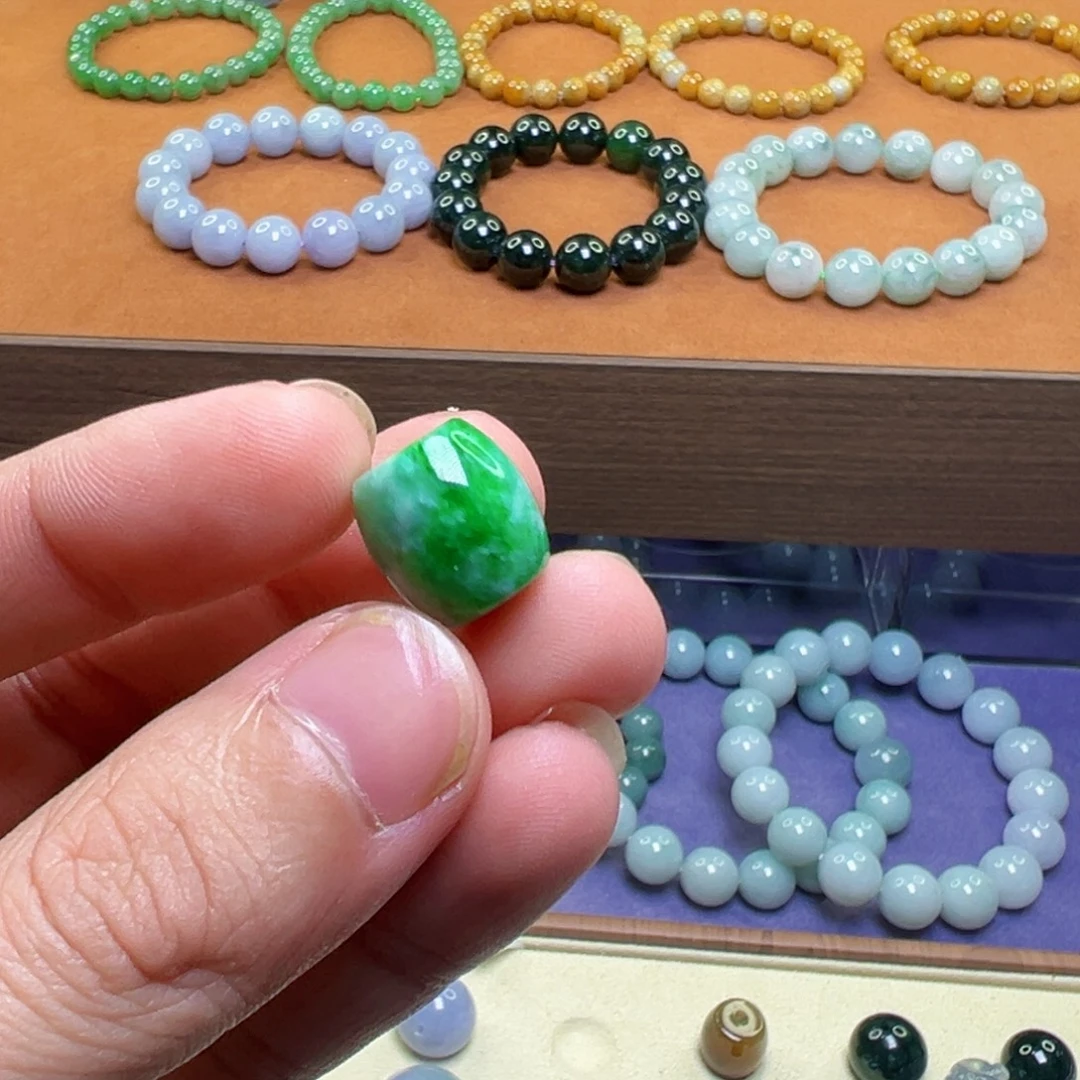 翡翠散珠翡翠桶珠单颗12.9mm*12.6mm