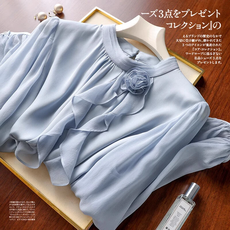 2025春季新款仙气飘飘气质减龄时尚衬衫女长袖上衣Ja107