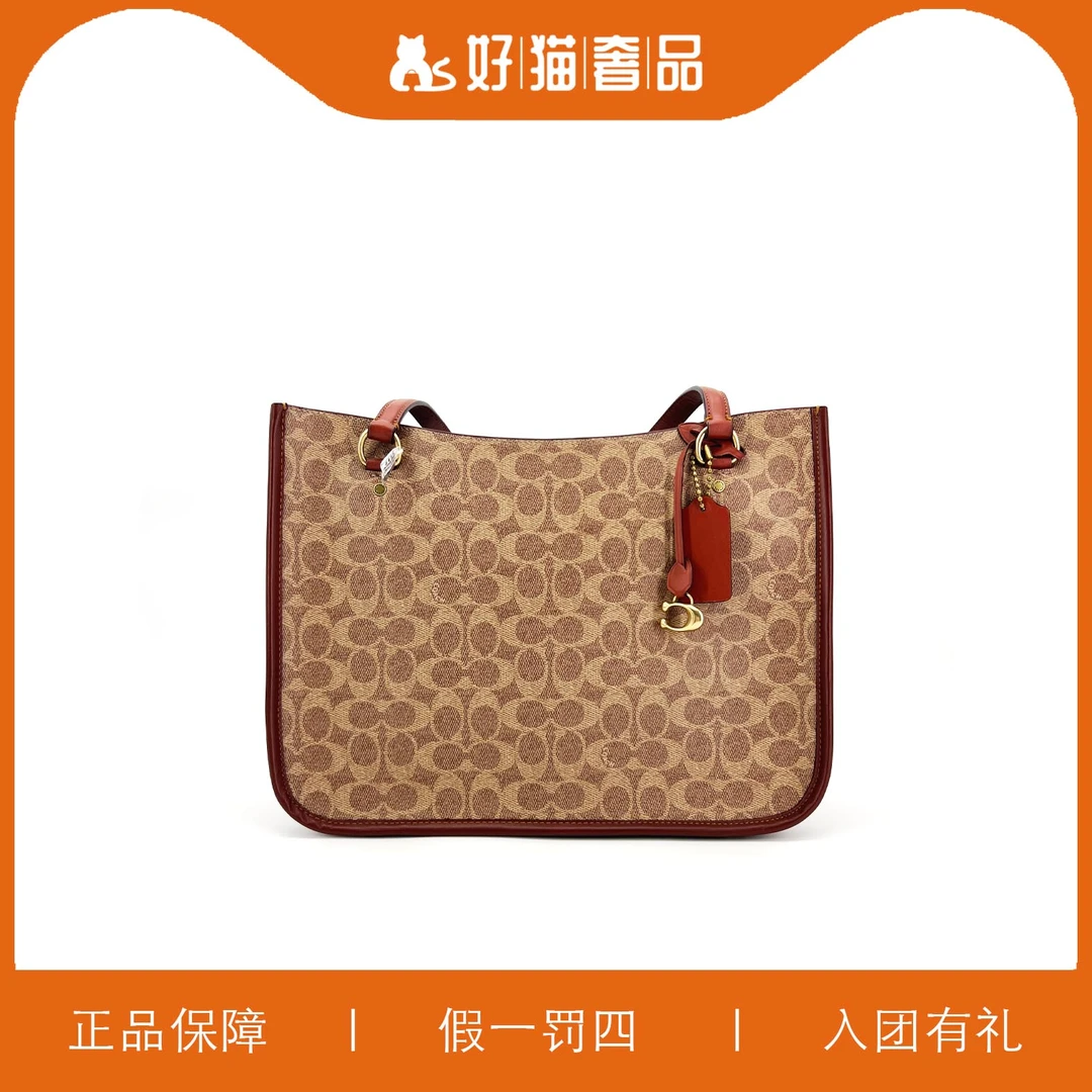 99新 COACH/蔻驰 蔻驰老花查理包/L3705/33X27X14