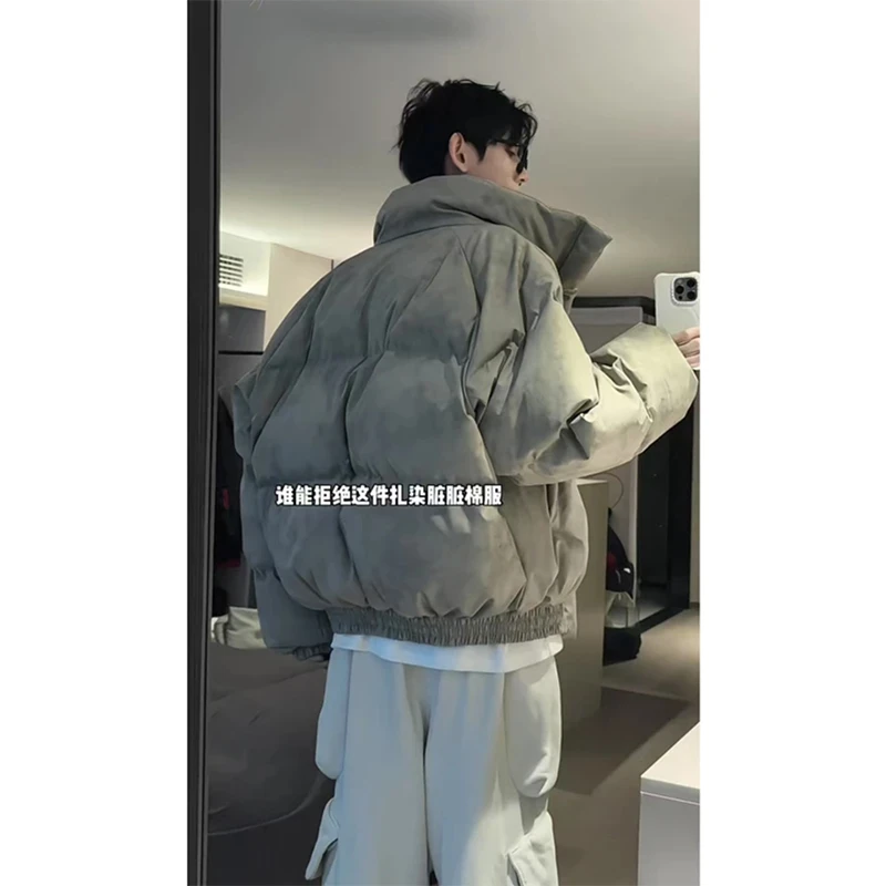 美式脏脏棉服男冬季立领防风夹克外套潮牌cleanfit飞行员短款棉衣