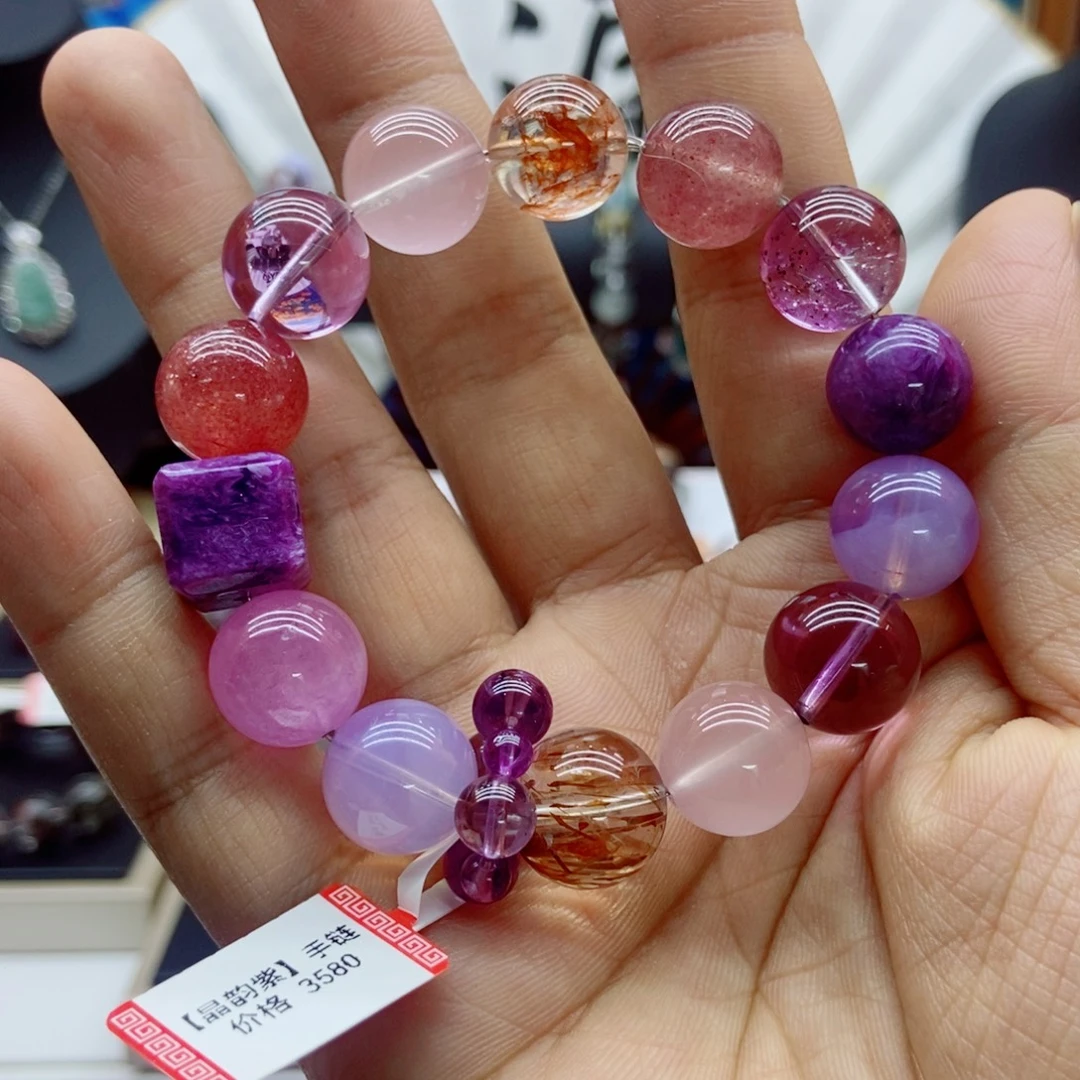 银S925镶嵌手链紫晶晶韵紫水晶多宝手链