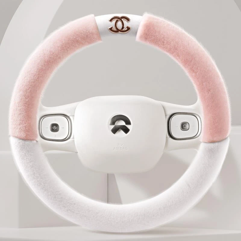 直播间专属冬季短毛绒汽车方向盘套冬天保暖防滑通用下单备注车型