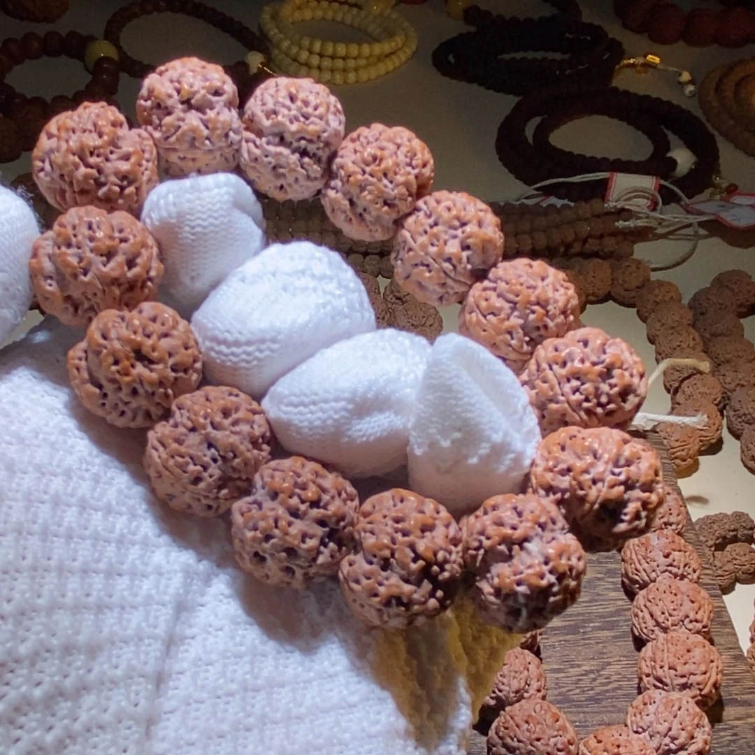 金刚菩提手串20mm原皮原色新手练手缝王红皮变色快