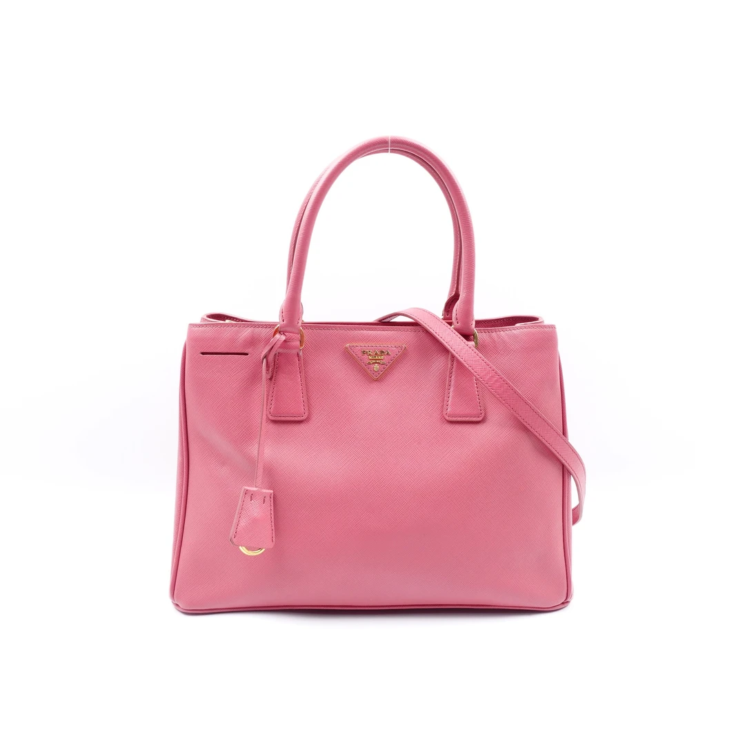 95新 Prada/普拉达 粉色手提单肩包T10155079